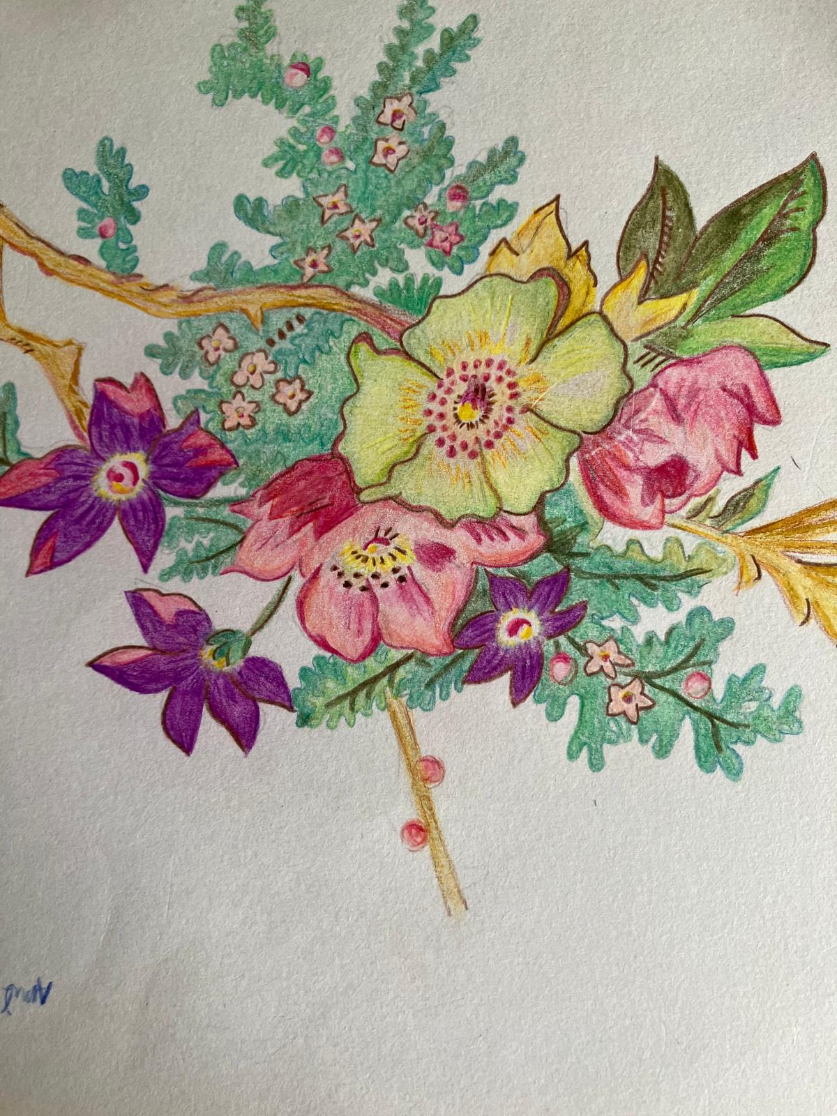 Aquarel van bloemen