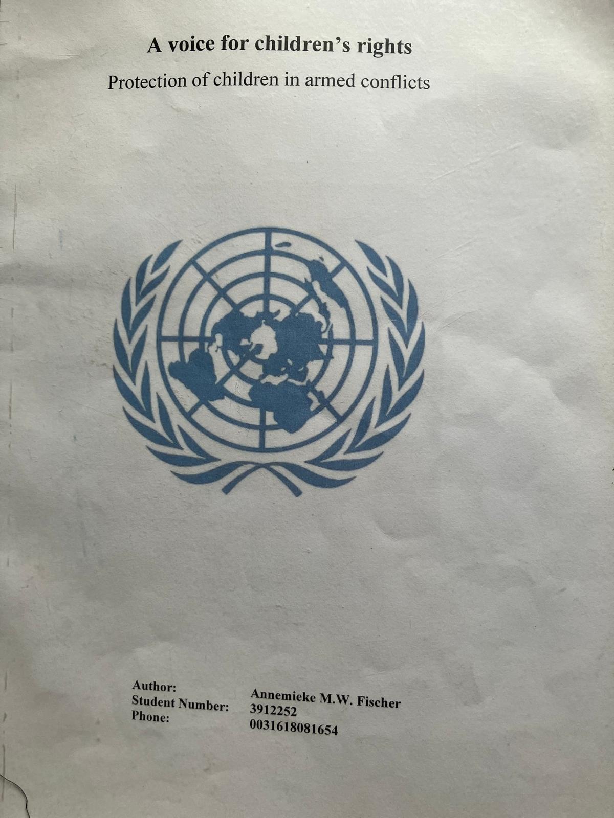 Scriptie: A voice for children's rights